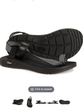 Chaco Women's SIze 8 Bodhi Sandals Black White NWT Water Shoes Chacos Adjustable